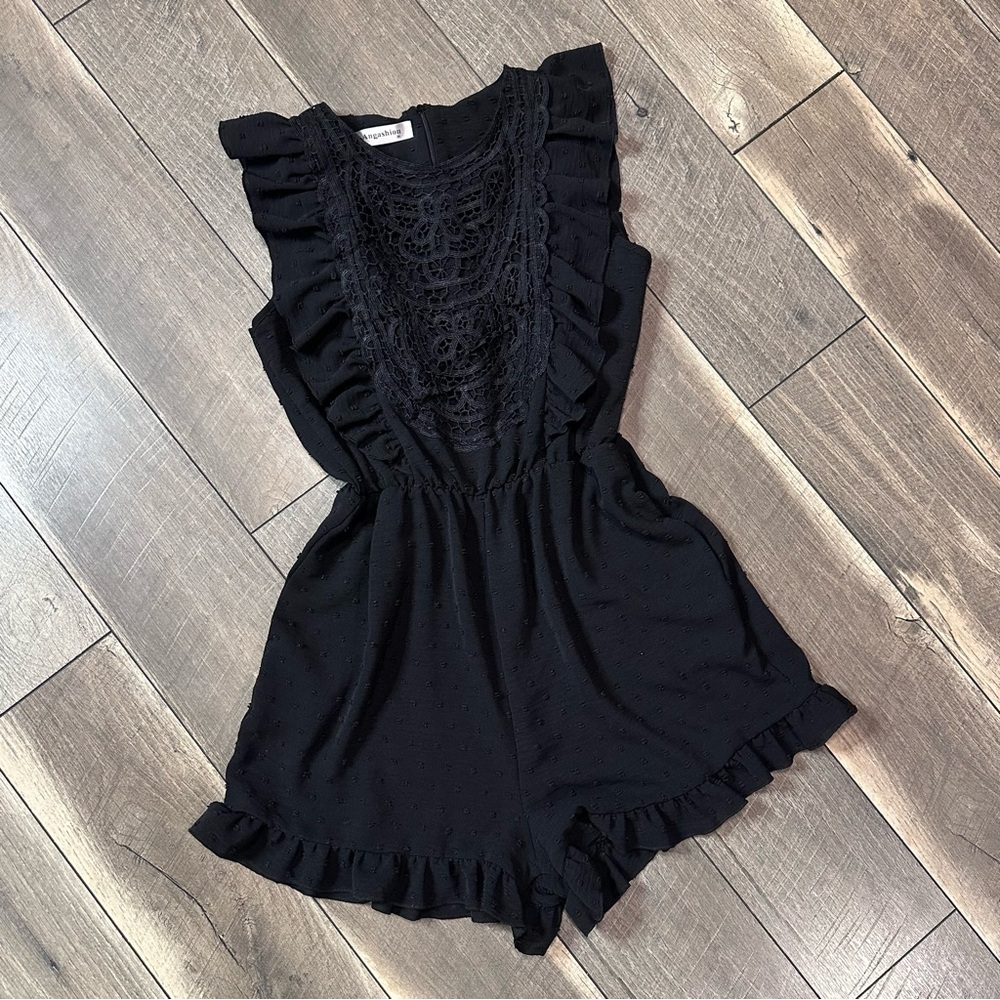 Angashion Swiss Dot Romper
